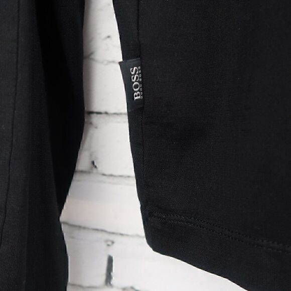 BOSS HUGO BOSS BLACK V NECK LONG SLEEVE SILK SHIRT SIZE MEDIUM - Picture 9 of 11